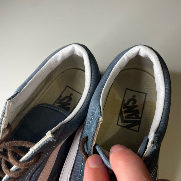 Vans Mens Old Skool Denim Blue Low Canvas Skate Shoes Sneakers Size 7 ladies - Picture 6 of 7